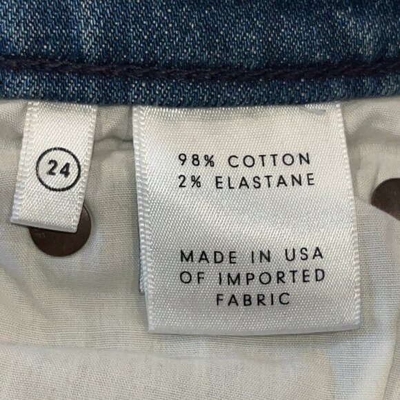 GRLFRND NAOMI Blue Jeans in "I Will Survive" Wash Made in USA Ripped Knees - 24 - Picture 11 of 13